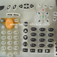 Custom Silicone Rubber Keyboard with Epoxy Surface Treatment